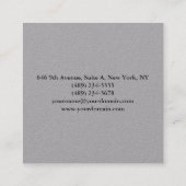 Eenvoudig glin legant minimalistisch modern vierkante visitekaartje (Achterkant)