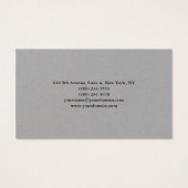 Eenvoudig glin legant minimalistisch modern visitekaartje (Achterkant)