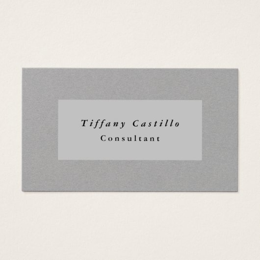 Eenvoudig glin legant minimalistisch modern visitekaartje (Voorkant)