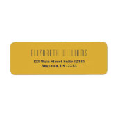 Eenvoudig Gold Blue Modern Return Address Label (Voorkant)