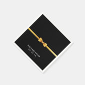 Eenvoudig Gold Bow Stropdas Baby shower Servet (Hoek)