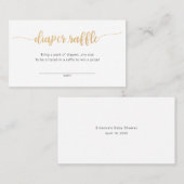 Eenvoudig 'Gold Callagraphy'-kaartje voor het luid Visitekaartje (Voorkant / Achterkant)