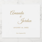 Eenvoudig Gold Calligraphy Ber Label Bier Etiket (Enkel label)