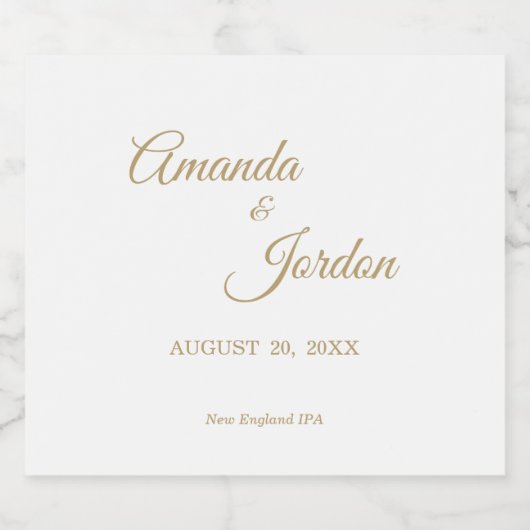 Eenvoudig Gold Calligraphy Ber Label Bier Etiket (Enkel label)