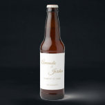 Eenvoudig Gold Calligraphy Ber Label Bier Etiket<br><div class="desc">Dit simpele goudkalligrafiberlabel biedt een elegante luxe, maar modern gevoel voor zowel een minimalistisch als traditioneel of formeel huwelijk. De casual kalligrafie zorgt voor een antiek gevoel, terwijl het klasneutrale ontwerp kan worden gecombineerd met alle unieke aspecten van je huwelijksfeest. De gasten zullen nooit vergeten je eigen persoonlijke huisbrein te...</div>