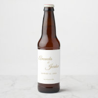 Eenvoudig Gold Calligraphy Ber Label