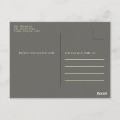 Eenvoudig Gold Calligraphy Script Moderne Photo Bu Briefkaart (Achterkant)