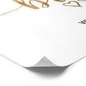 Eenvoudig Gold Calligraphy Vrijgezellenfeest Welco Poster (Hoek)