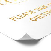 Eenvoudig Gold Calligraphy Welcome Sign Poster (Hoek)