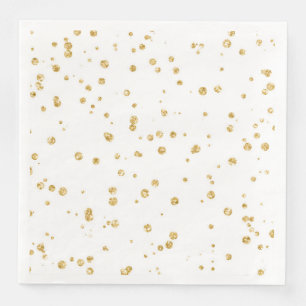 Eenvoudig 'Gold Confetti Wedding Reception'-decor Servetten