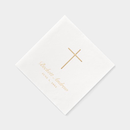Eenvoudig Gold Cross-script Folie Servetten (Rechts)