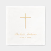 Eenvoudig Gold Cross-script Folie Servetten (Voorkant)