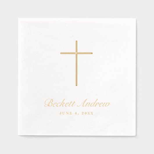 Eenvoudig Gold Cross-script Folie Servetten (Voorkant)