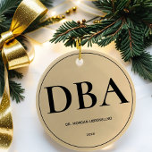 Eenvoudig Gold DBA-Afstuderen Keramisch Ornament