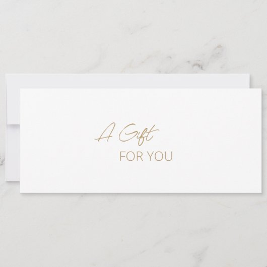 Eenvoudig Gold Elegant modern Cadeaubon (Voorkant)