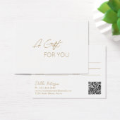 Eenvoudig Gold Elegant modern Cadeaubon Visitekaartje (Bureau)