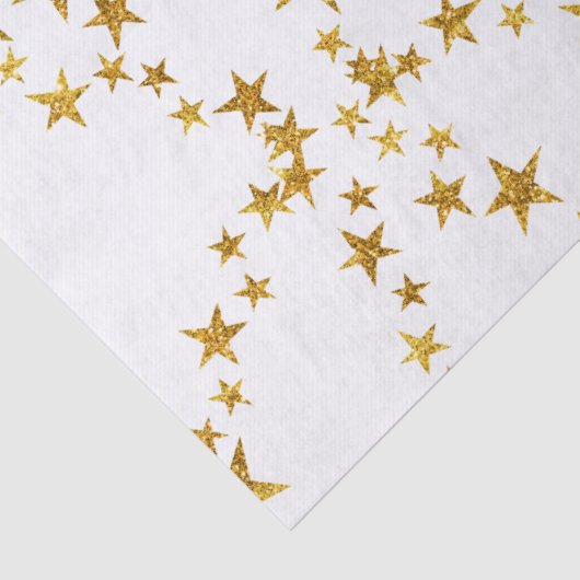 Eenvoudig Gold- en White Star-papier Tissuepapier (Detail)