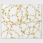 Eenvoudig Gold- en White Star-verpakt papier (Vlak)