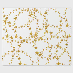 Eenvoudig Gold- en White Star-verpakt papier