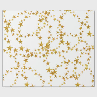 Eenvoudig Gold- en White Star-verpakt papier
