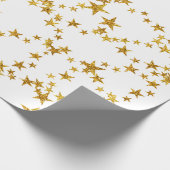 Eenvoudig Gold- en White Star-verpakt papier (Hoek)