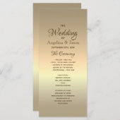 Eenvoudig Gold Foil bruiloft Programmakaart (Voorkant / Achterkant)