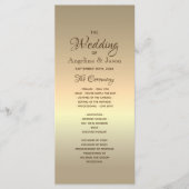 Eenvoudig Gold Foil bruiloft Programmakaart (Voorkant)