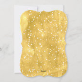 Eenvoudig Gold Foil Cheers Calligrafie-script Foto Feestdagenkaart (Achterkant)