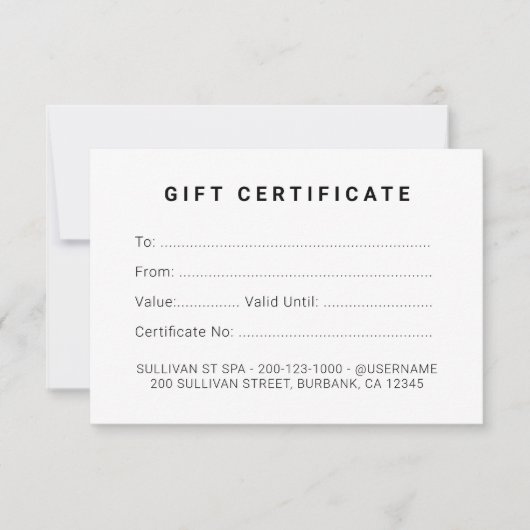 Eenvoudig Gold Foil Heart Cadeaubon (Voorkant)