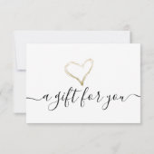 Eenvoudig Gold Foil Heart Cadeaubon (Achterkant)
