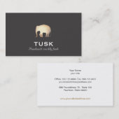 Eenvoudig Gold Foil look Elephant Black Visitekaar Visitekaartje (Voorkant / Achterkant)
