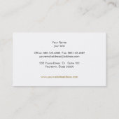 Eenvoudig Gold Foil look Elephant Black Visitekaar Visitekaartje (Achterkant)