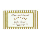 Eenvoudig Gold Framed Crème Soap Wrap Etiket (Voorkant)