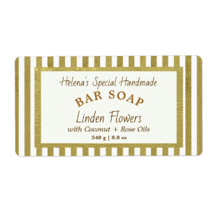 Eenvoudig Gold Framed Crème Soap Wrap Etiket