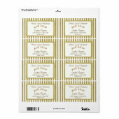 Eenvoudig Gold Framed Crème Soap Wrap Etiket (Full Sheet)