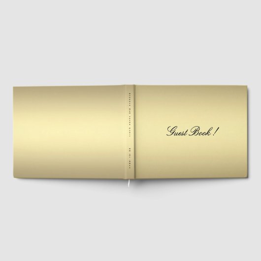 Eenvoudig Gold Guest Book Gastenboek (Volledig)