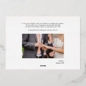 Eenvoudig Gold Hand-Lettered Wedding Bedankt Gold Folie Uitnodiging (Achterkant)