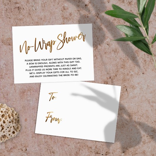 Eenvoudig Gold Handwrite, zonder omloop Informatiekaartje