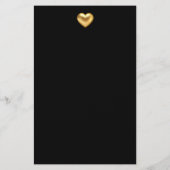 Eenvoudig Gold Heart Modern Reception Uitnodiging Briefpapier (Achterkant)