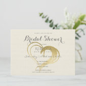 EENVOUDIG GOLD HEART TYPOGRAPHY-Vrijgezellenfeest Kaart (Staand voorkant)