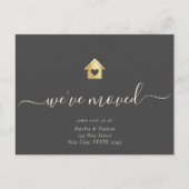 Eenvoudig Gold House We hebben modern script verpl Aankondigingskaart (Voorkant)