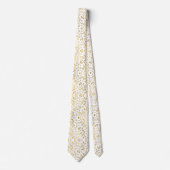 Eenvoudig Gold Leaf Botanisch Modern Stropdas (Voorkant)