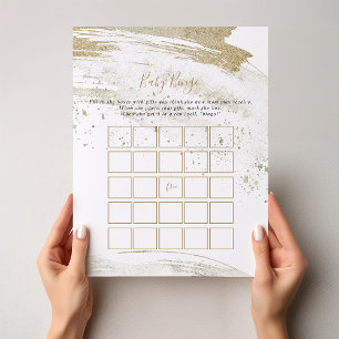 Eenvoudig Gold-minimalistisch Baby Bingo Shower Ga