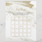 Eenvoudig Gold-minimalistisch Baby Bingo Shower Ga (Voorkant)