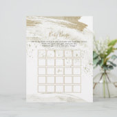 Eenvoudig Gold-minimalistisch Baby Bingo Shower Ga (Staand voorkant)