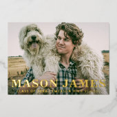 Eenvoudig 'Gold Modern'-Afstuderen Folie Uitnodiging (Voorkant)