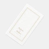 Eenvoudig Gold Modern Minimalist Chic Wedding Dinn Servet (Hoek)