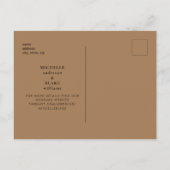 Eenvoudig Gold Monogram zwart Sla datum II op Aankondigingskaart (Achterkant)