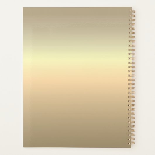 Eenvoudig Gold Photo Wedding Planner (Achterkant)