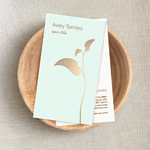 Eenvoudig Gold Plant Health and Wellness Visitekaartje